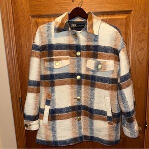 Zara Wool/Poly Plaid Jacket